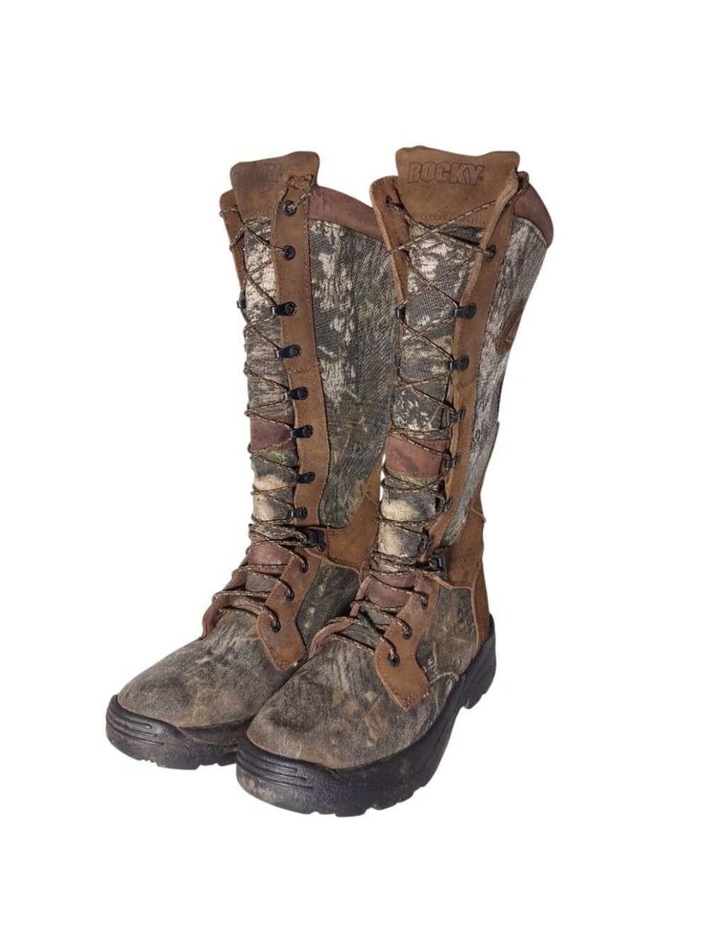 Rocky Mens Waterproof Camouflage Lace-Up Hunting Boots Size 11